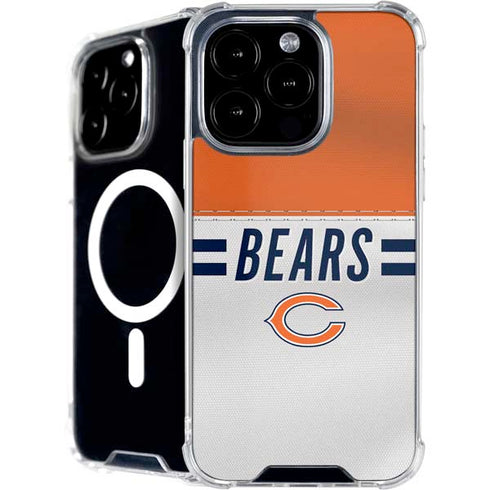 NFL Chicago Bears White Striped iPhone 16 Pro MagSafe Case